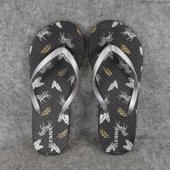 Old Navy Shoes Kids 3 Sandals Flip Flops Summer Beach Casual Slip On Gray Thongs - Picture 5 of 8